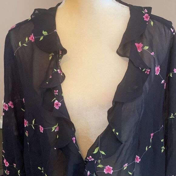 NWT Vintage Donna Ricco Sheer Top(size 14) - Picture 8 of 11